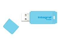 Integral Pastel - Clé USB - 64 Go - USB 2.0 - Ciel bleu INFD64GBPASBLS