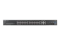 Zyxel GS2220-28 - Commutateur - Géré - 24 x 10/100/1000 + 4 x SFP Gigabit combiné - Montable sur rack GS2220-28-EU0101F