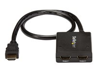 StarTech.com Répartiteur vidéo HDMI 4K à 2 ports - Splitter HDMI 1 x 2 alimenté par USB ou adaptateur d'alimentation - 4K @ 30Hz - Répartiteur vidéo/audio - 2 x HDMI - de bureau - pour P/N: ST121SHD50, SVA5M3NEUA ST122HD4KU