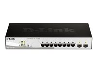 D-Link Web Smart DGS-1210-08P - Commutateur - Géré - 8 x 10/100/1000 (PoE) + 2 x Gigabit SFP - de bureau, Montable sur rack - PoE (45 W) DGS-1210-08P/E