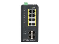 Zyxel RGS200-12P - Commutateur - Géré - 8 x 10/100/1000 (PoE+) + 4 x SFP - Montable sur rack, Montage sur rail DIN - PoE+ (240 W) - Tension CC RGS200-12P-ZZ0101F