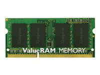 Kingston ValueRAM - DDR3 - 4 Go - SO DIMM 204 broches - 1600 MHz / PC3-12800 - CL11 - 1.5 V - mémoire sans tampon - NON ECC KVR16S11S8/4