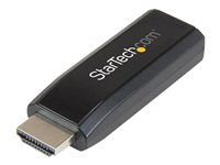 StarTech.com HDMI to VGA Adapter - Aux Audio Output - Compact - 1920x1200 - HDMI to VGA (HD2VGAMICRA) - Convertisseur vidéo - HDMI - VGA - noir HD2VGAMICRA